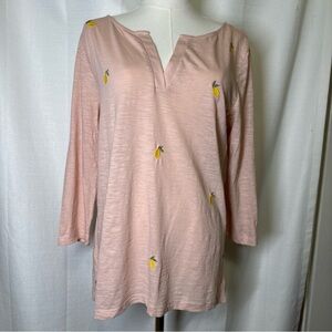LOFT Blush Tunic with Lemon Accents